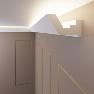 LED Streifen Stuckleisten OL-43 weiss